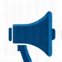 Ícone de um megafone a simbolizar comunicação.